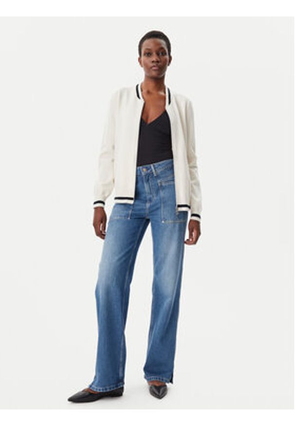 Olsen Kardigan 11004538 Écru Regular Fit. Materiał: syntetyk