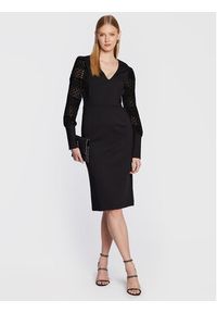 TwinSet - TWINSET Sukienka koktajlowa 222TT2180 Czarny Slim Fit. Kolor: czarny. Materiał: syntetyk. Styl: wizytowy #3