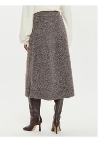 Weekend Max Mara Spódnica trapezowa Piega 2425306012 Brązowy Regular Fit. Kolor: brązowy. Materiał: wełna #5