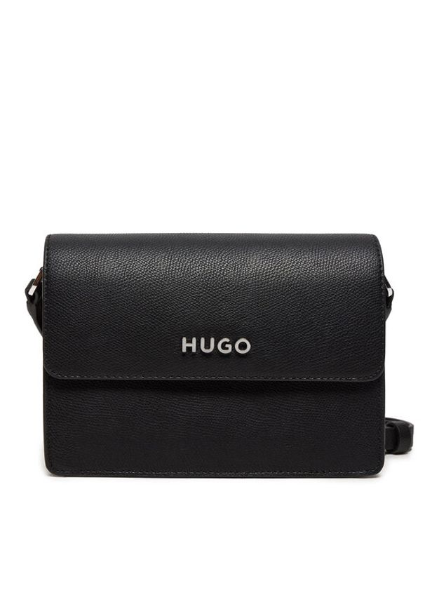 Hugo Torebka Chris Crossbody Fl R 50523179 Czarny. Kolor: czarny. Materiał: skórzane