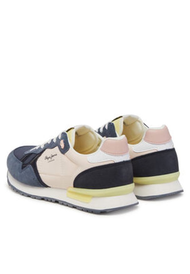 Pepe Jeans Sneakersy Brit Camp W PLS40038 Granatowy. Kolor: niebieski. Materiał: zamsz, skóra