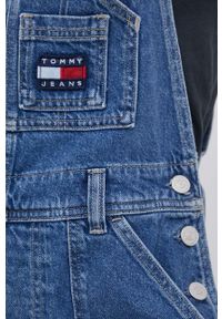 Tommy Jeans Ogrodniczki jeansowe CE611 damskie. Kolor: niebieski