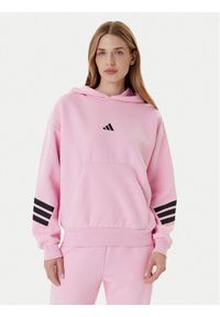 Adidas - adidas Bluza Future Icons 3-Stripes JE0183 Różowy Loose Fit. Kolor: różowy. Materiał: bawełna