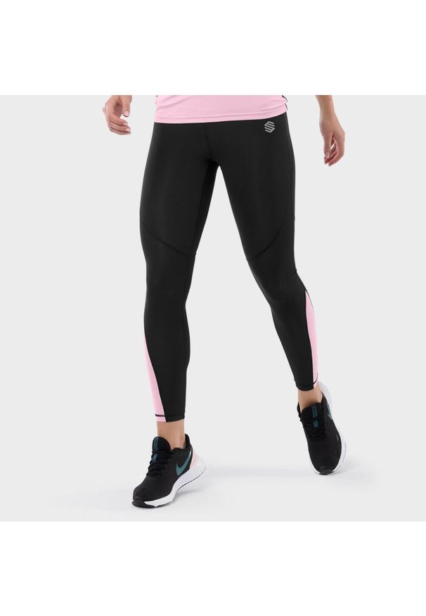 Kobieta Fitness Legginsy sportowe ze średnim stanem Air Pro SIROKO Czarny. Kolor: różowy, wielokolorowy, czarny. Sport: fitness