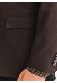 Pako Lorente - PAKO LORENTE – Brązowa marynarka męska. Kolor: szary, beżowy, brązowy. Materiał: poliester, wiskoza, elastan. Sezon: jesień #5