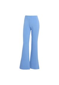 Adidas - Spodnie Soft Lux Flared. Kolor: niebieski. Sport: fitness