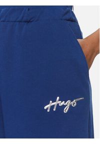 Hugo Spodnie dresowe Nasuede_2 50508560 Niebieski Relaxed Fit. Kolor: niebieski. Materiał: bawełna #2