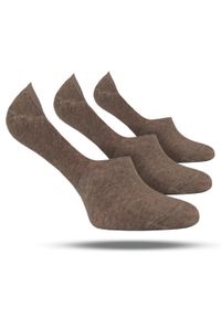 Zestaw Trzech Par Bawełnianych Stopek - Chattier - Orzechowe. Kolor: wielokolorowy, beżowy, brązowy. Materiał: poliamid, bawełna, elastan #1