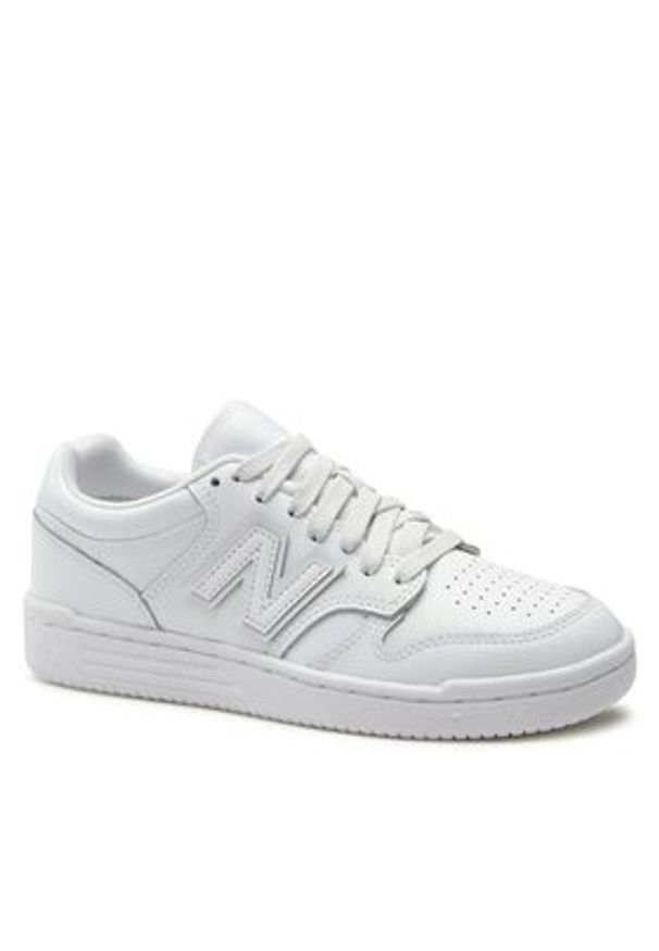 New Balance Sneakersy BB480L3W Biały. Kolor: biały. Materiał: skóra