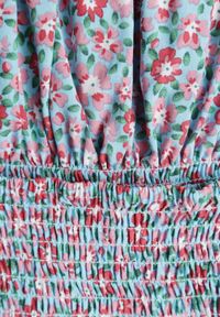 Born2be - Jasnoniebieski 2-częściowy Bawełniany Komplet ze Spódnicą i Topem Hiszpanka Ollija. Kolor: niebieski. Materiał: bawełna. Wzór: kwiaty #2