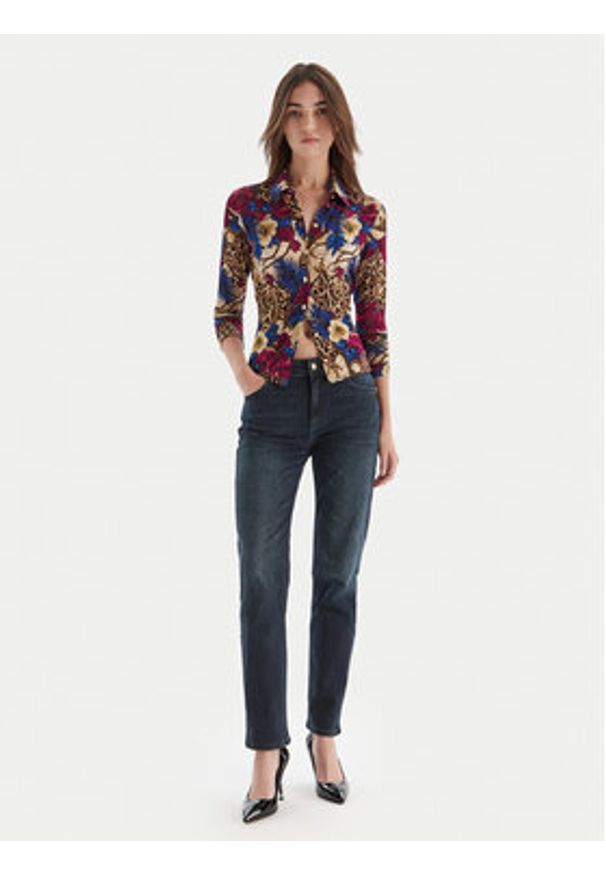 Just Cavalli Jeansy 79PAB5L1 CDWAD Granatowy Slim Fit. Kolor: niebieski