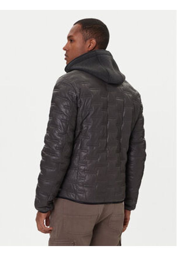 Milestone Kurtka skórzana Alonso 5310196 0715 Czarny Regular Fit. Kolor: czarny. Materiał: skóra