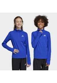Adidas - AEROREADY Half-Zip Long Sleeve Tee. Kolor: szary, niebieski, wielokolorowy. Materiał: materiał. Długość rękawa: długi rękaw. Sport: joga i pilates