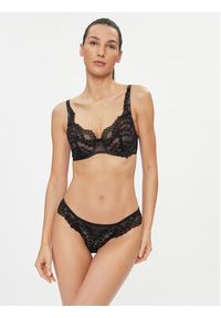 Hunkemöller Biustonosz z fiszbiną Daisy 202109 Czarny. Kolor: czarny. Materiał: syntetyk