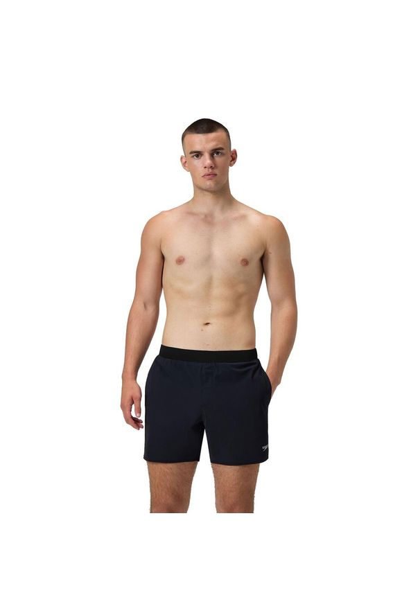 Spodenki szorty męskie kąpielowe Speedo Solid Flex Volley. Kolor: czarny