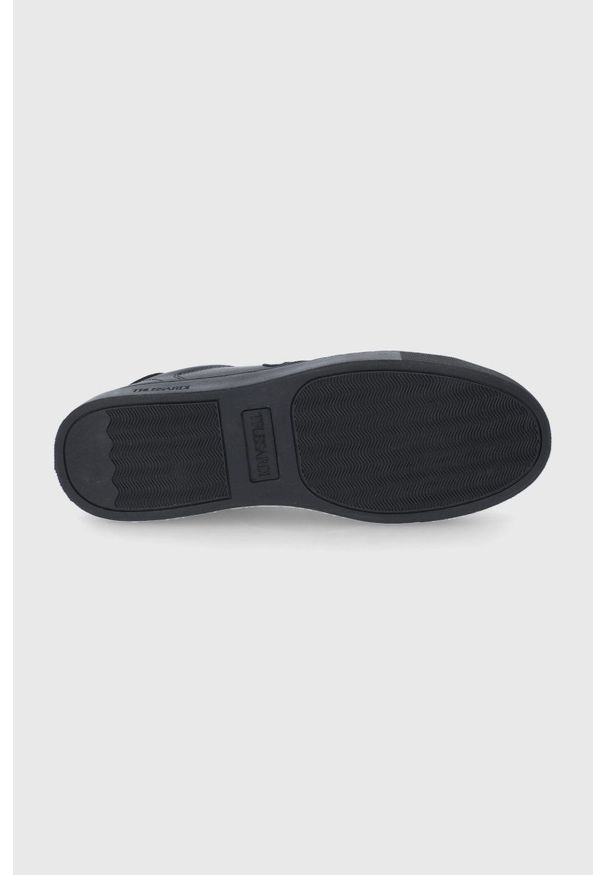 Trussardi Jeans - Trussardi Buty kolor czarny. Nosek buta: okrągły. Zapięcie: sznurówki. Kolor: czarny