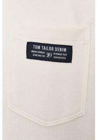 Tom Tailor Bluza męska kolor beżowy gładka. Okazja: na co dzień. Kolor: beżowy. Materiał: dzianina, bawełna. Wzór: gładki. Styl: casual #5