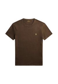 Polo Ralph Lauren T-Shirt 710671438533 Brązowy ciemny Custom Slim Fit. Typ kołnierza: polo. Kolor: brązowy. Materiał: bawełna #2