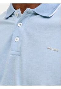 Jack & Jones Polo Blualves 12274681 Błękitny Regular Fit. Typ kołnierza: polo. Kolor: niebieski. Materiał: bawełna #4