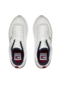 Tommy Jeans Sneakersy Tjm Runner Leather Outsole EM0EM01315 Granatowy. Kolor: niebieski. Materiał: mesh, materiał