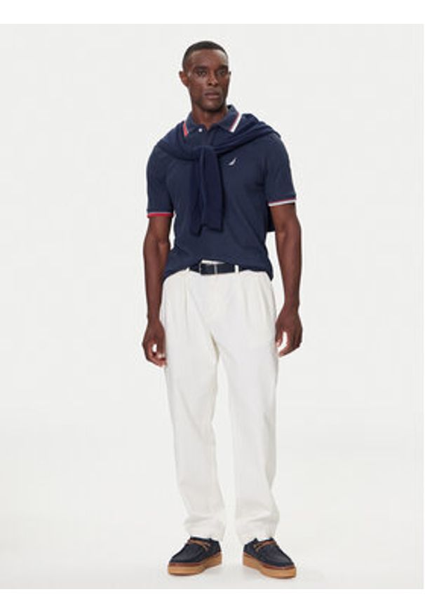 Nautica Polo Atabay N1S03424 Granatowy Regular Fit. Typ kołnierza: polo. Kolor: niebieski. Materiał: bawełna