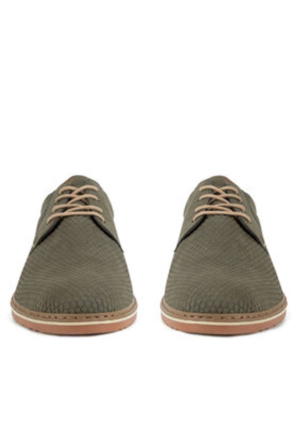 Rieker Półbuty 16504-54 Khaki. Kolor: brązowy. Materiał: materiał, syntetyk