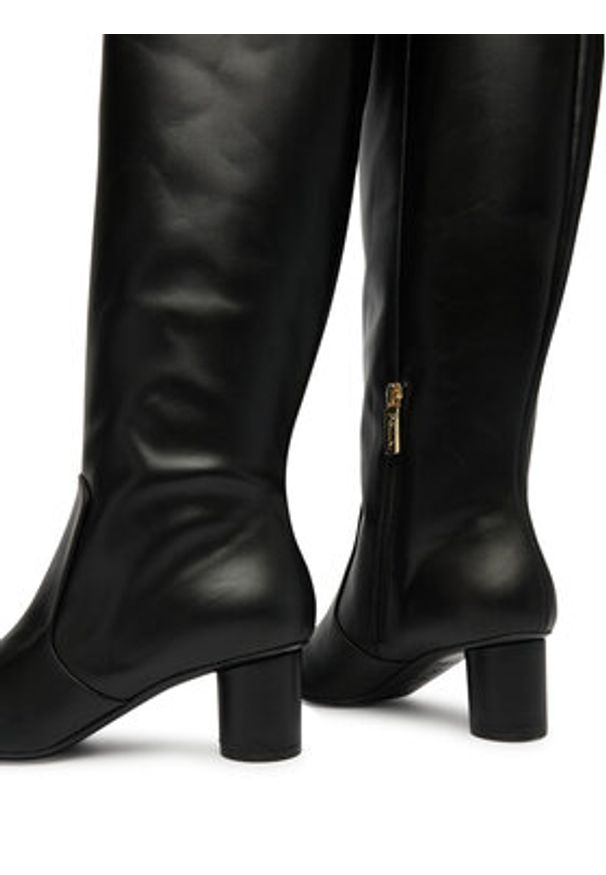 Pollini Kozaki SA26055M0NTC0000 Czarny. Kolor: czarny. Materiał: skóra