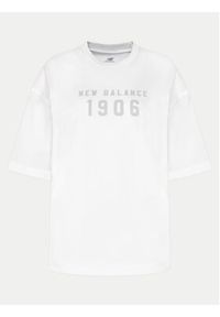 New Balance T-Shirt WT41519 Biały Oversize. Kolor: biały. Materiał: bawełna #3