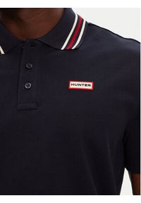 Hunter Polo Noris SS HARM0037242 Granatowy Regular Fit. Typ kołnierza: polo. Kolor: niebieski. Materiał: bawełna #3