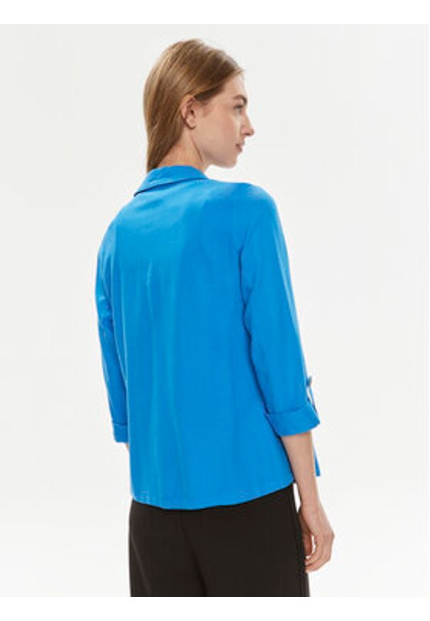 Vero Moda Marynarka Jesmilo 10279700 Niebieski Regular Fit. Kolor: niebieski. Materiał: wiskoza, len