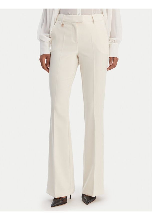 Fracomina Spodnie materiałowe FR26SVA004W42901 Écru Regular Fit. Materiał: syntetyk