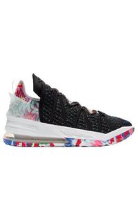 Buty koszykarskie męskie Nike Lebron Xviii. Zapięcie: sznurówki. Kolor: biały, wielokolorowy, różowy. Materiał: materiał, syntetyk, tkanina. Szerokość cholewki: normalna