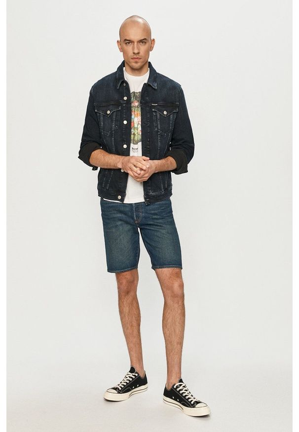 Levi's® - Levi's Szorty jeansowe męskie kolor granatowy. Okazja: na spotkanie biznesowe, na co dzień. Kolor: niebieski. Materiał: jeans. Styl: biznesowy, casual
