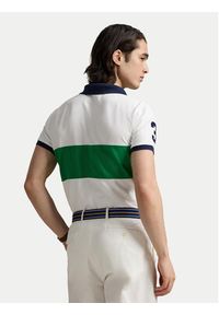 Polo Ralph Lauren Polo 710969619001 Biały Custom Slim Fit. Typ kołnierza: polo. Kolor: biały. Materiał: bawełna