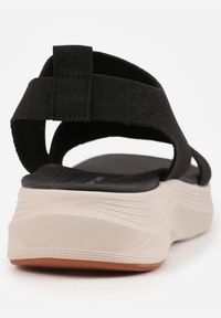 Born2be - Czarne Sportowe Sandały na Grubej Podeszwie z Elastyczną Cholewką i Piankową Wkładką Nicthil. Okazja: na co dzień. Zapięcie: bez zapięcia. Kolor: czarny. Materiał: jeans. Sezon: lato. Styl: sportowy #7