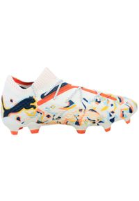 Buty piłkarskie męskie Puma Future 7 Ultimate Creativity Fg ag. Kolor: biały, wielokolorowy, niebieski, brązowy. Materiał: materiał, syntetyk. Szerokość cholewki: normalna. Sport: piłka nożna