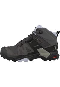 salomon - Buty trekkingowe damskie Salomon X Ultra 4 Mid Gtx W. Wysokość cholewki: za kostkę. Zapięcie: sznurówki. Kolor: szary. Materiał: materiał. Szerokość cholewki: normalna
