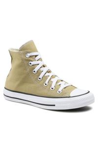 Buty do chodzenia damskie Converse Chuck Taylor All Star Lift HI. Zapięcie: sznurówki. Kolor: brązowy, zielony. Materiał: materiał. Szerokość cholewki: normalna. Model: Converse All Star. Sport: turystyka piesza #1