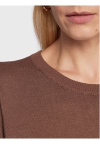 Fransa Sweter Blume 20611445 Brązowy Regular Fit. Kolor: brązowy. Materiał: syntetyk