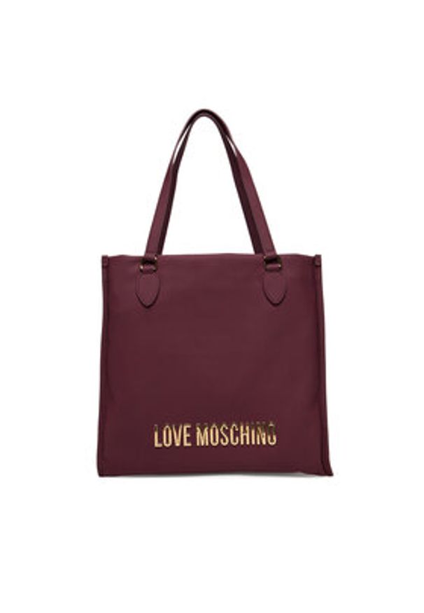 Love Moschino - LOVE MOSCHINO Torebka JC4020PP1NKD0552 Bordowy. Kolor: czerwony. Materiał: skórzane