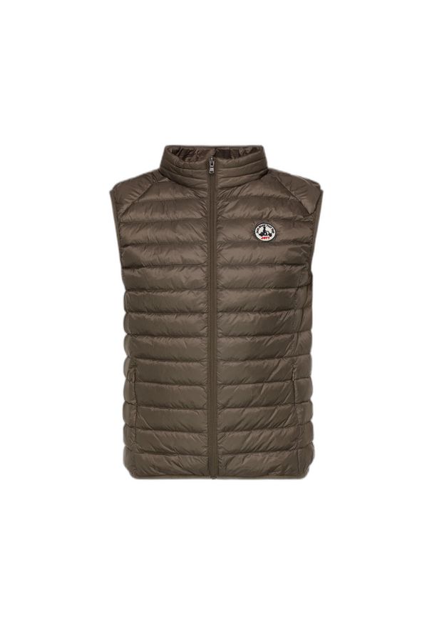 Jott - Kurtka puchowa bez rękawów JOTT Tom. Kolor: beżowy, wielokolorowy, brązowy. Materiał: puch. Długość rękawa: bez rękawów. Sport: turystyka piesza