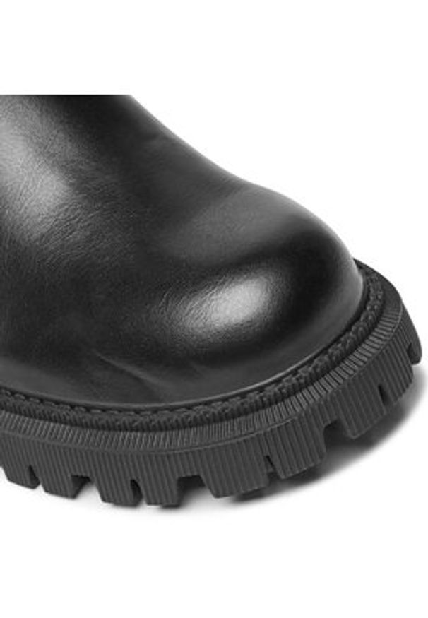 DeeZee Botki H13073A-4 Czarny. Kolor: czarny. Materiał: skóra