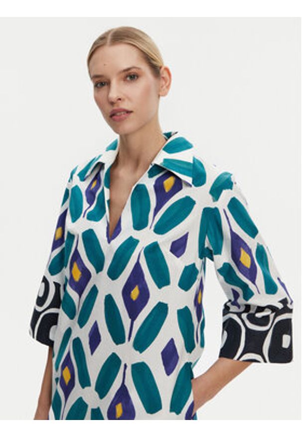 Luisa Spagnoli Sukienka codzienna Prudenza 542073 Kolorowy Loose Fit. Okazja: na co dzień. Materiał: bawełna. Wzór: kolorowy. Typ sukienki: proste. Styl: casual