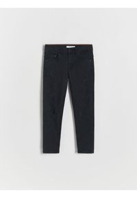 Reserved - Jeansy slim z przetarciami - czarny. Kolor: czarny #1