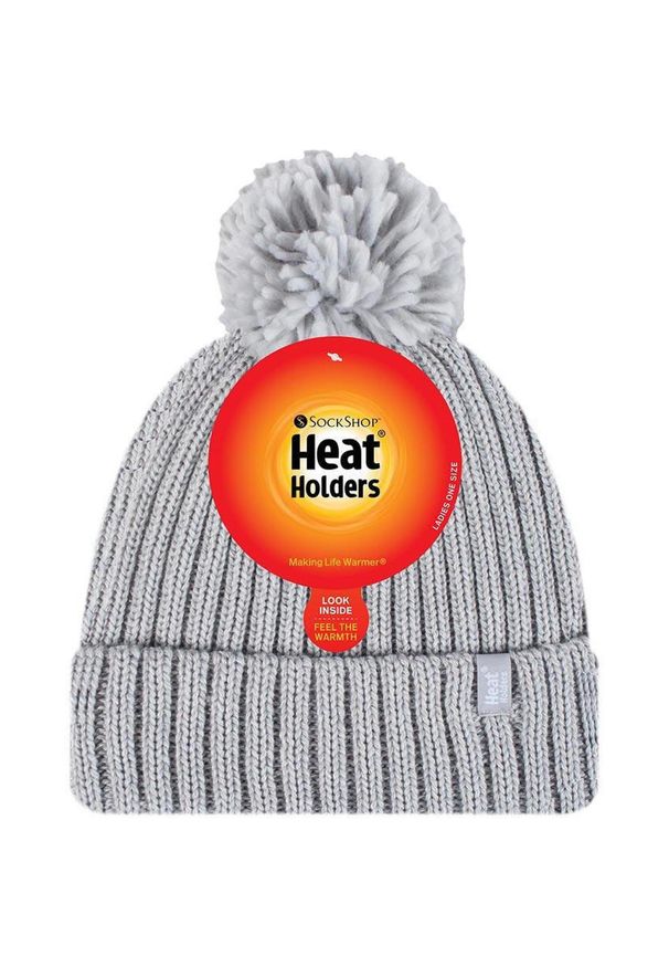 HEAT HOLDERS - Zimowy Kapelusz Damski Arden Jasnoszary z Wolmixu. Kolor: szary. Sezon: zima. Styl: elegancki