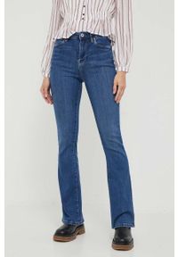 Pepe Jeans jeansy Dion Flare damskie high waist. Stan: podwyższony. Kolor: niebieski #1
