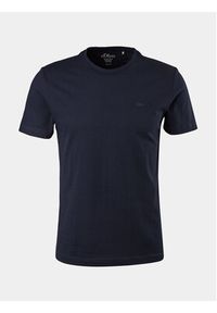 s.Oliver T-Shirt 2057430 Granatowy Regular Fit. Kolor: niebieski. Materiał: bawełna