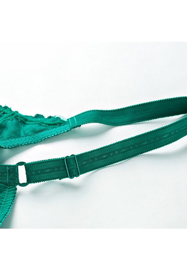 Intica - Biustonosz koronkowy plus size z delikatnym wsparciem na co dzień i okazje Natusuko. Kolekcja: plus size. Kolor: czerwony. Materiał: koronka. Wzór: koronka