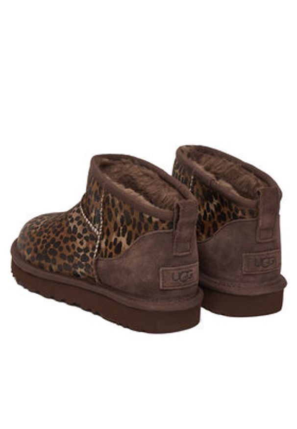 Ugg Śniegowce W Classic Ultra Mini 1158328 Brązowy. Kolor: brązowy. Materiał: skóra