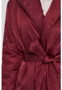 Red Valentino Płaszcz damski kolor bordowy zimowy oversize. Kolor: czerwony. Materiał: materiał. Wzór: gładki. Sezon: zima. Styl: klasyczny #6